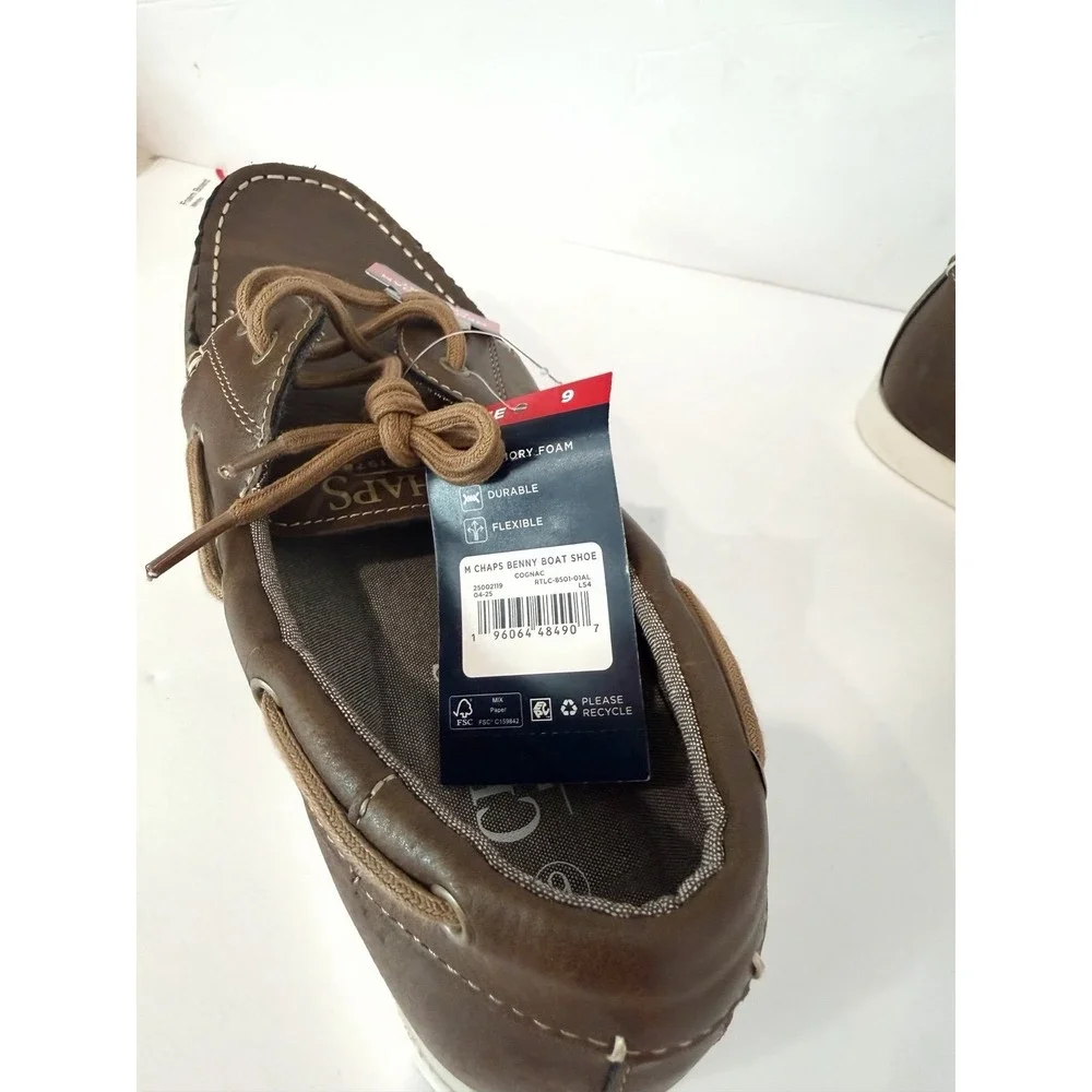 New Chaps Men's Benny Boat Shoes size 9 Casual formal comfort summer everyday